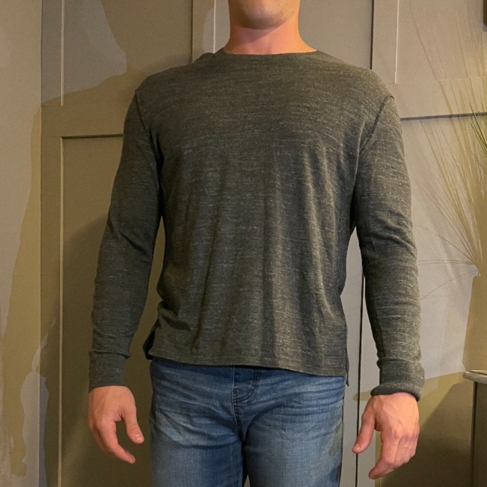 All Saints dark grey long sleeve shirt size L